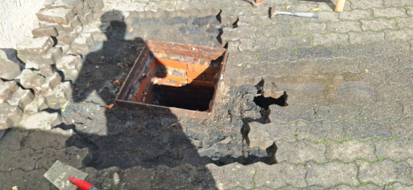 Offener Revisionsschacht